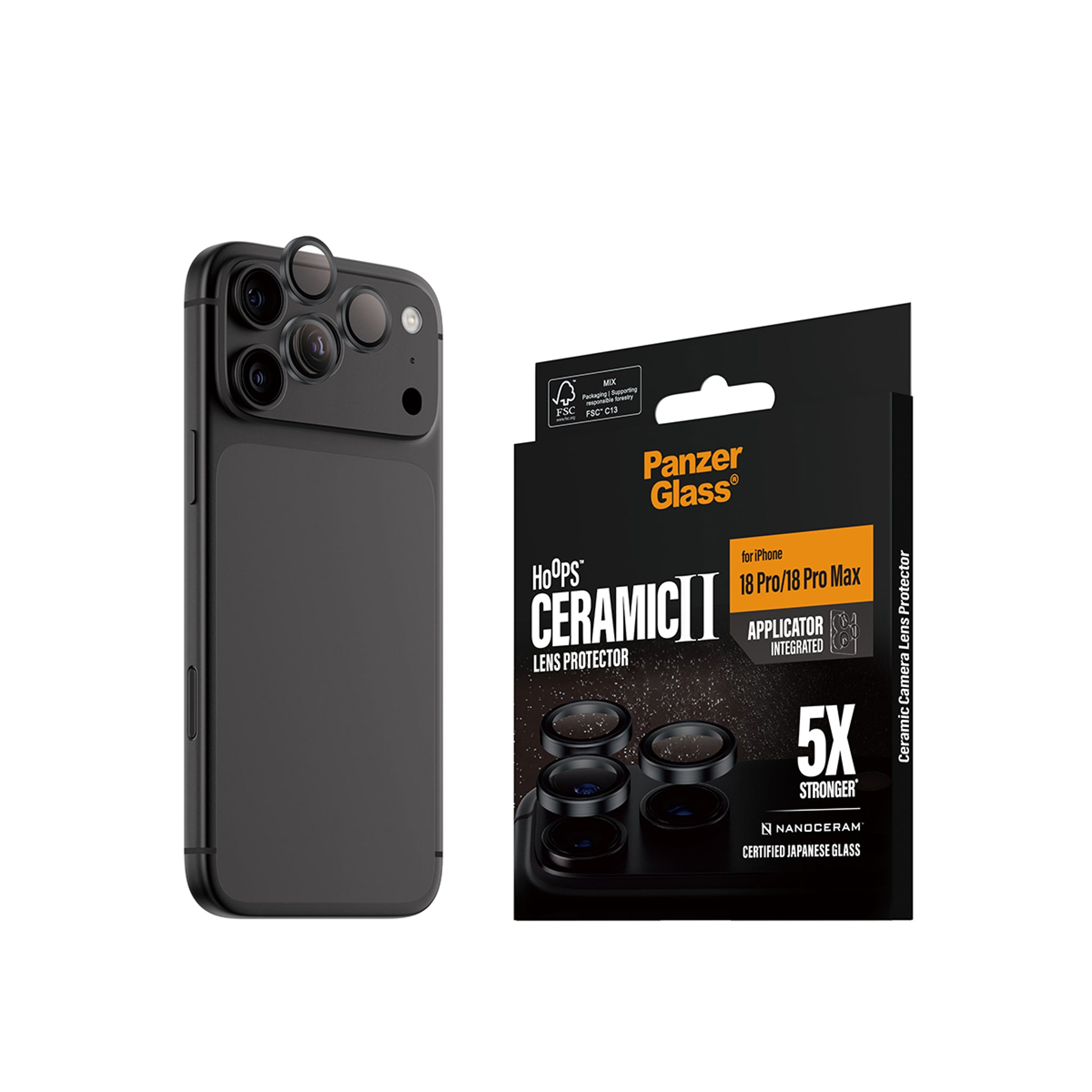 PanzerGlass® Hoops® Ceramic Kameraschutz iPhone 18 Pro | 18 Pro Max